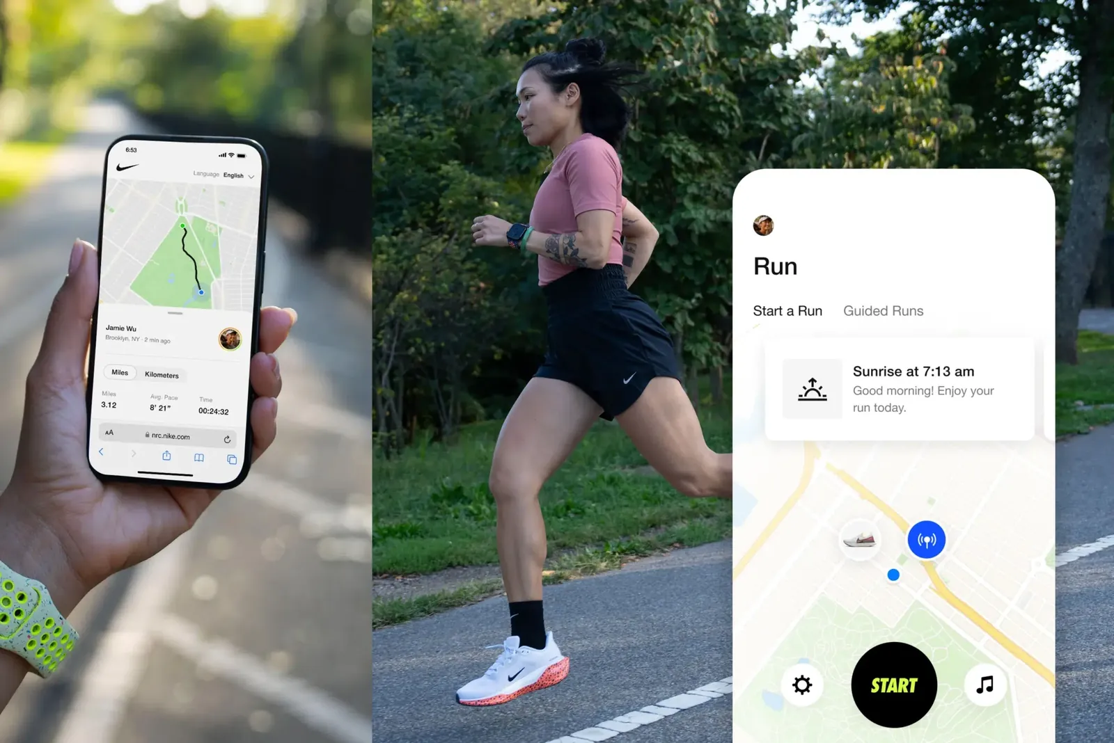 Stratégie marketing Nike : digital, storytelling et positionnement décryptés 7 Application Nike Run Club sur un téléphone